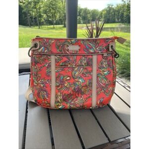 Sakroots Birds of Paradise Crossbody Metro Bag Handbag Boho Festival Purse